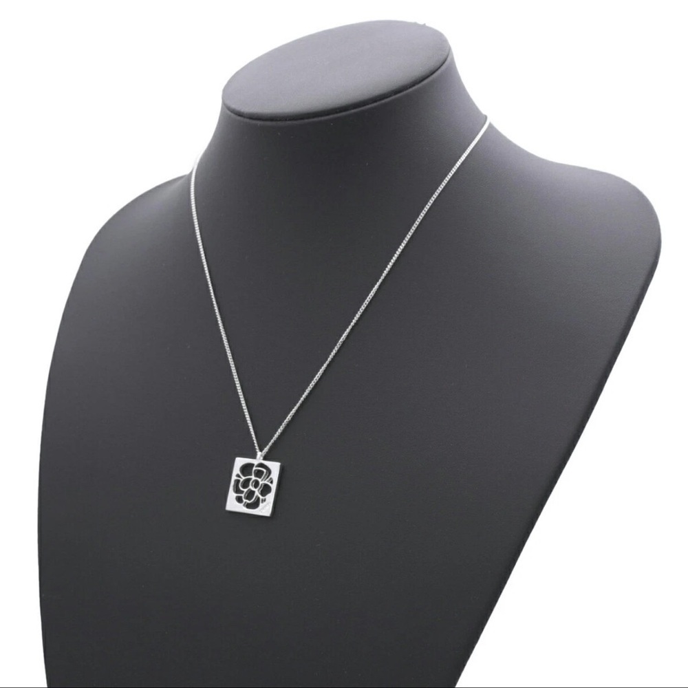 CHANEL Open Camillia 925 Sterling Silver Necklace - Picture 10 of 12